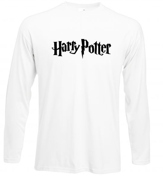 Лонгслів Harry Potter logo black Білий фото