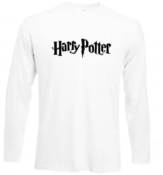 Лонгслів Harry Potter logo black Білий фото