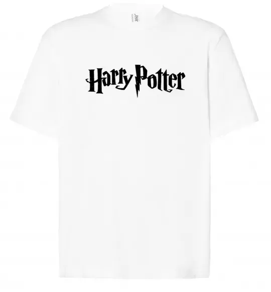 Футболка Оверсайз Harry Potter logo black Білий фото