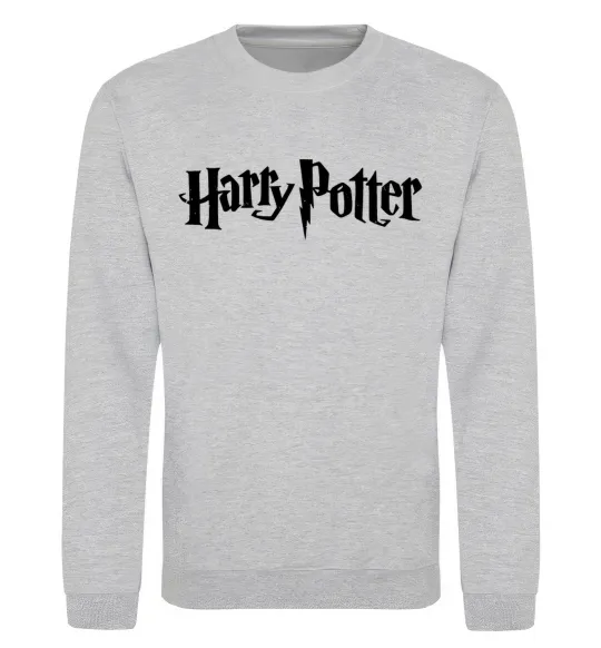 Світшот Harry Potter logo black Сірий меланж фото