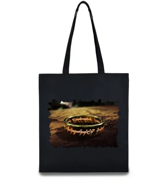 Еко-сумка Кільце Всевладдя Чорний фото
