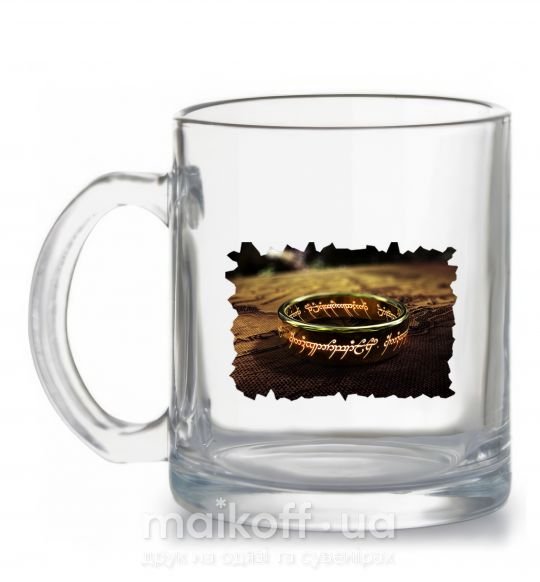 Чашка скляна Кольцо Всевластия Прозорий фото