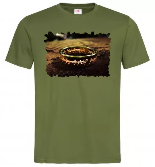 Мужская футболка Кільце Всевладдя Оливковый фото