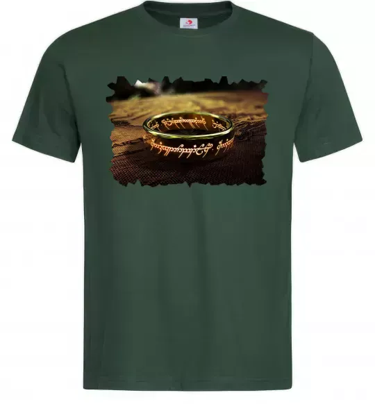 Мужская футболка Кільце Всевладдя Темно-зеленый фото