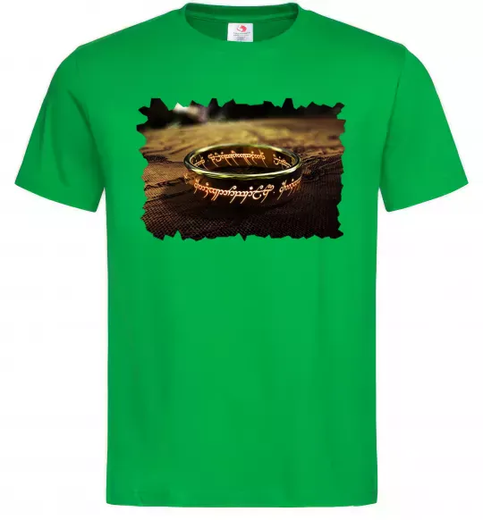 Мужская футболка Кільце Всевладдя Зеленый фото