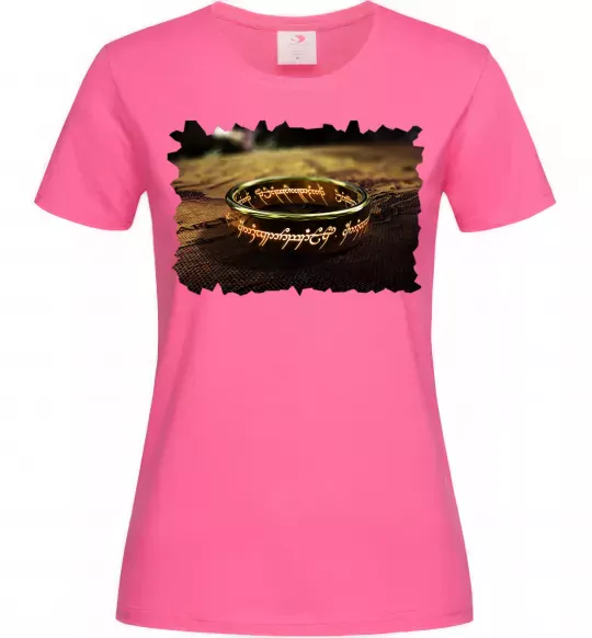 Жіноча футболка Кільце Всевладдя Яскраво-рожевий фото
