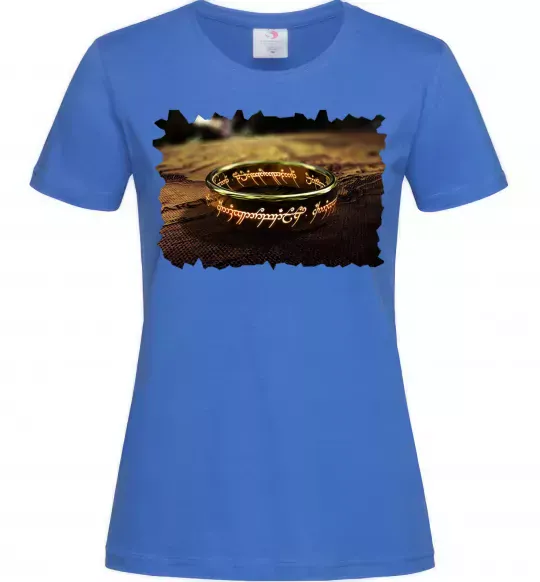 Жіноча футболка Кільце Всевладдя Яскраво-синій фото