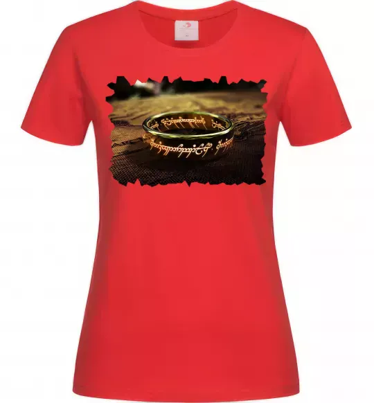 Жіноча футболка Кільце Всевладдя Червоний фото