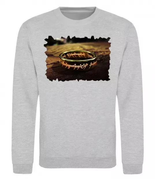 Свитшот Кільце Всевладдя Серый меланж фото