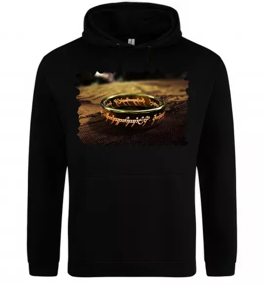 Мужская толстовка (худи) Кільце Всевладдя Черный фото