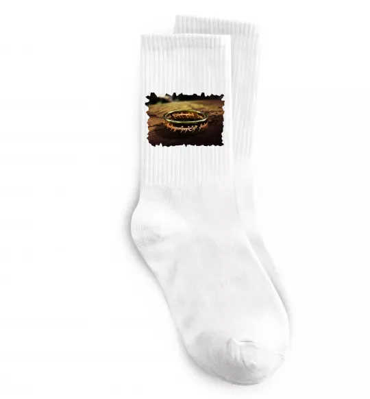 Шкарпетки Кільце Всевладдя Білий фото