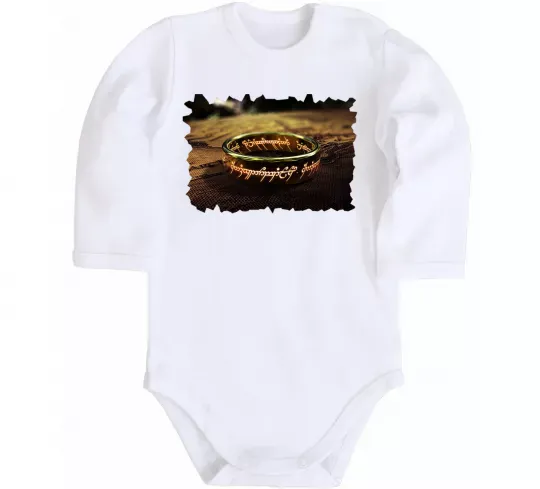 Детский боди Кільце Всевладдя Белый фото