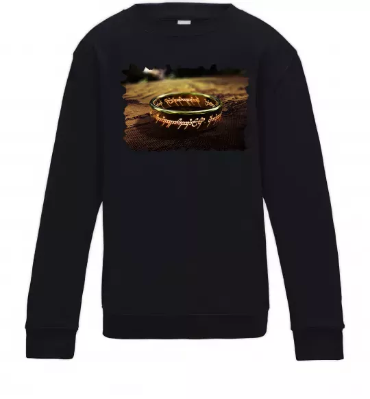 Дитячий світшот Кільце Всевладдя Чорний фото