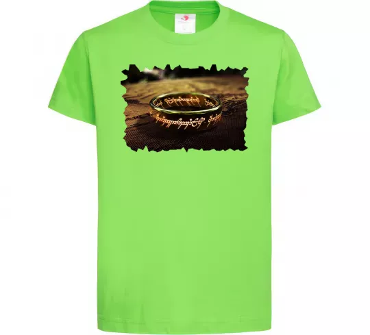 Дитяча футболка Кільце Всевладдя Лаймовий фото