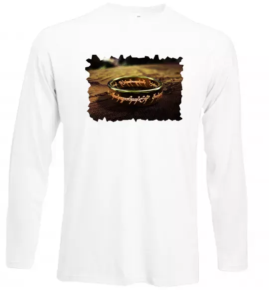 Лонгслів Кільце Всевладдя Білий фото