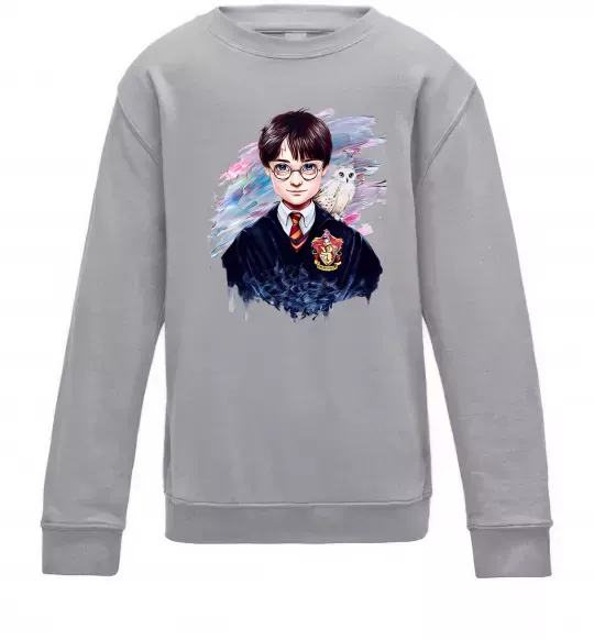 Детский Свитшот Гаррі Поттер арт Серый меланж фото