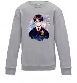 Детский Свитшот Гаррі Поттер арт Серый меланж фото