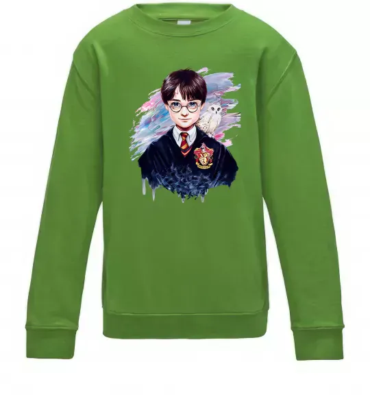 Детский Свитшот Гаррі Поттер арт Лаймовый фото