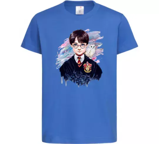Детская футболка Гаррі Поттер арт Ярко-синий фото