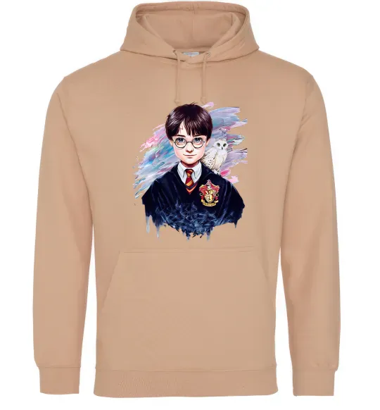 Чоловіча толстовка (худі) Гаррі Поттер арт Пісочний фото
