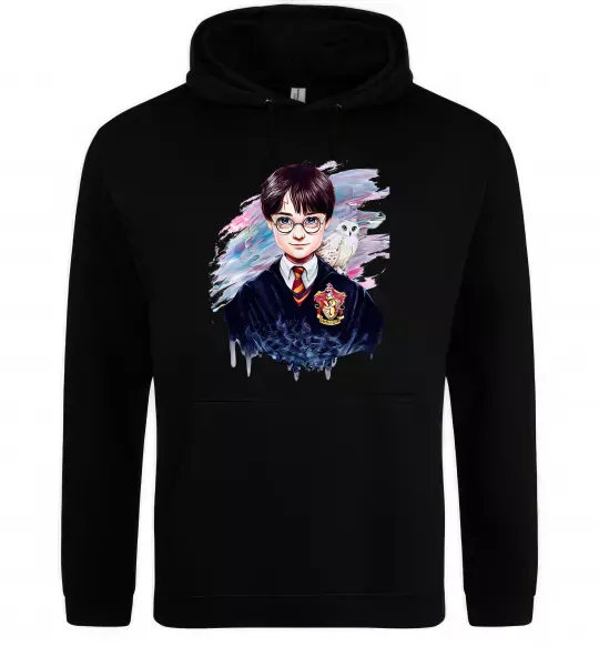 Женская толстовка (худи) Гаррі Поттер арт Черный фото
