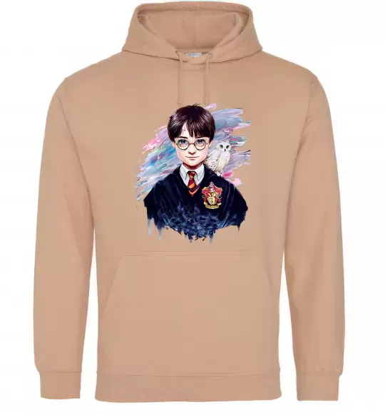 Женская толстовка (худи) Гаррі Поттер арт Песочный фото