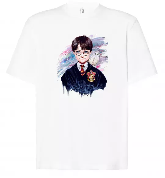 Футболка Оверсайз Гаррі Поттер арт Белый фото