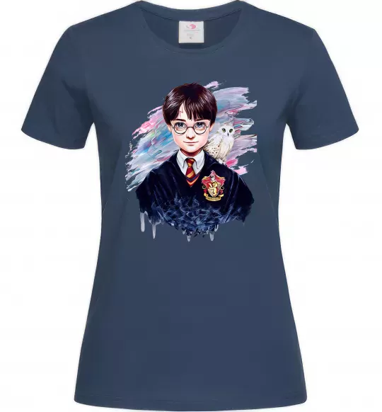 Женская футболка Гаррі Поттер арт Темно-синий фото