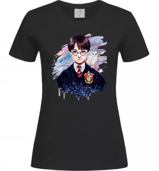 Женская футболка Гаррі Поттер арт Черный фото