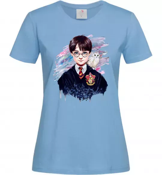 Женская футболка Гаррі Поттер арт Голубой фото