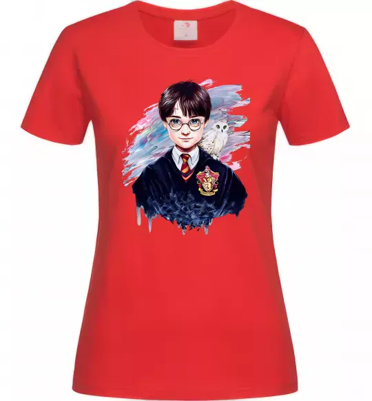 Женская футболка Гаррі Поттер арт Красный фото