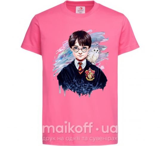 Детская футболка Гаррі Поттер арт Ярко-розовый фото