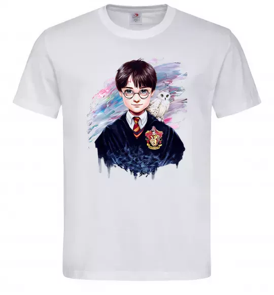 Чоловіча футболка Гаррі Поттер арт Білий фото