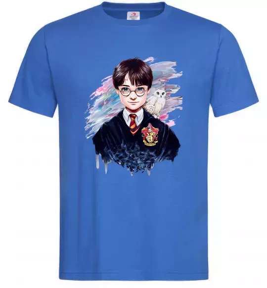 Чоловіча футболка Гаррі Поттер арт Яскраво-синій фото