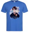 Чоловіча футболка Гаррі Поттер арт Яскраво-синій фото