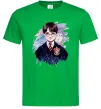 Чоловіча футболка Гаррі Поттер арт Зелений фото