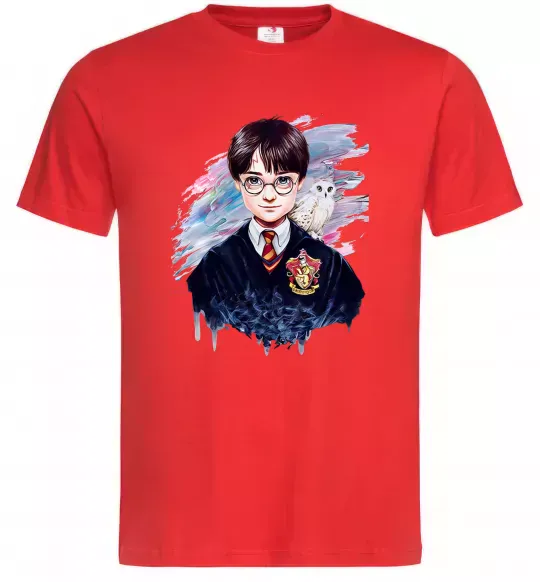 Чоловіча футболка Гаррі Поттер арт Червоний фото