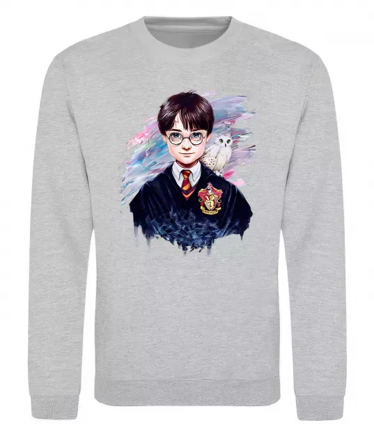 Свитшот Гаррі Поттер арт Серый меланж фото