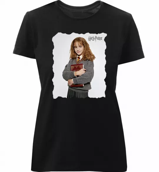 Женская премиум футболка Герміона Грейнджер Черный фото