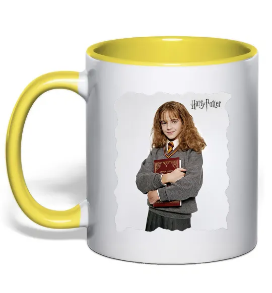 Чашка с цветной ручкой Герміона Грейнджер Лимонный фото