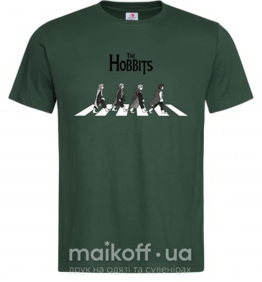 Чоловіча футболка The Hobbits art Темно-зелений фото
