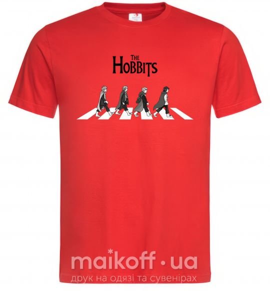 Чоловіча футболка The Hobbits art Червоний фото