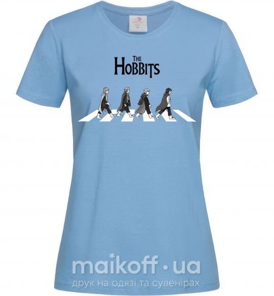 Жіноча футболка The Hobbits art Блакитний фото