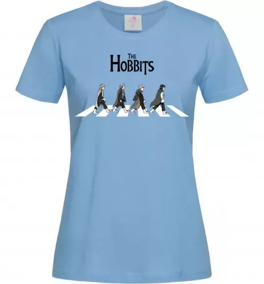 Жіноча футболка The Hobbits art Блакитний фото