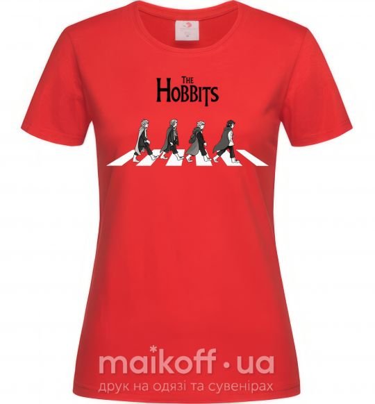 Жіноча футболка The Hobbits art Червоний фото