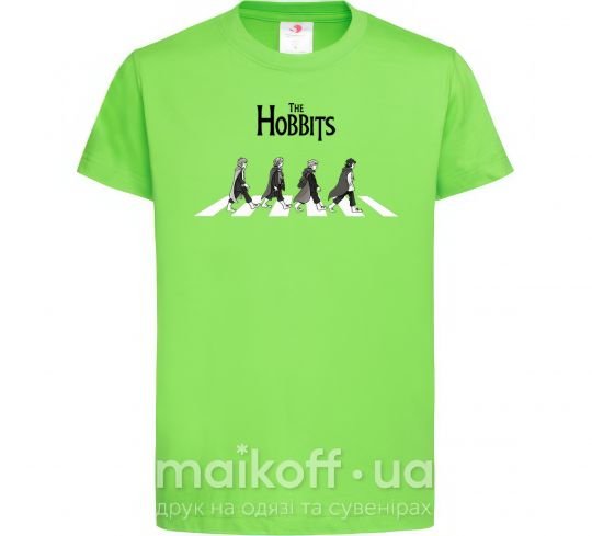 Дитяча футболка The Hobbits art Лаймовий фото
