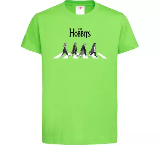 Дитяча футболка The Hobbits art Лаймовий фото