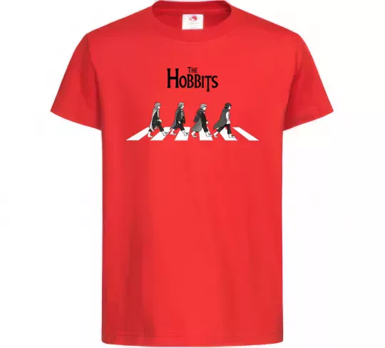 Дитяча футболка The Hobbits art Червоний фото