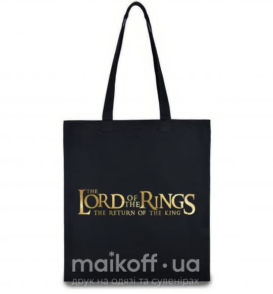 Эко-сумка The Lord of the Rings logo Черный фото