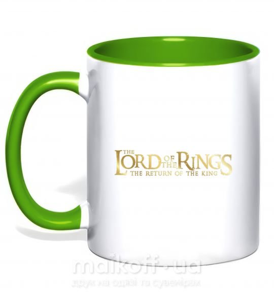 Чашка з кольоровою ручкою The Lord of the Rings logo Зелений фото